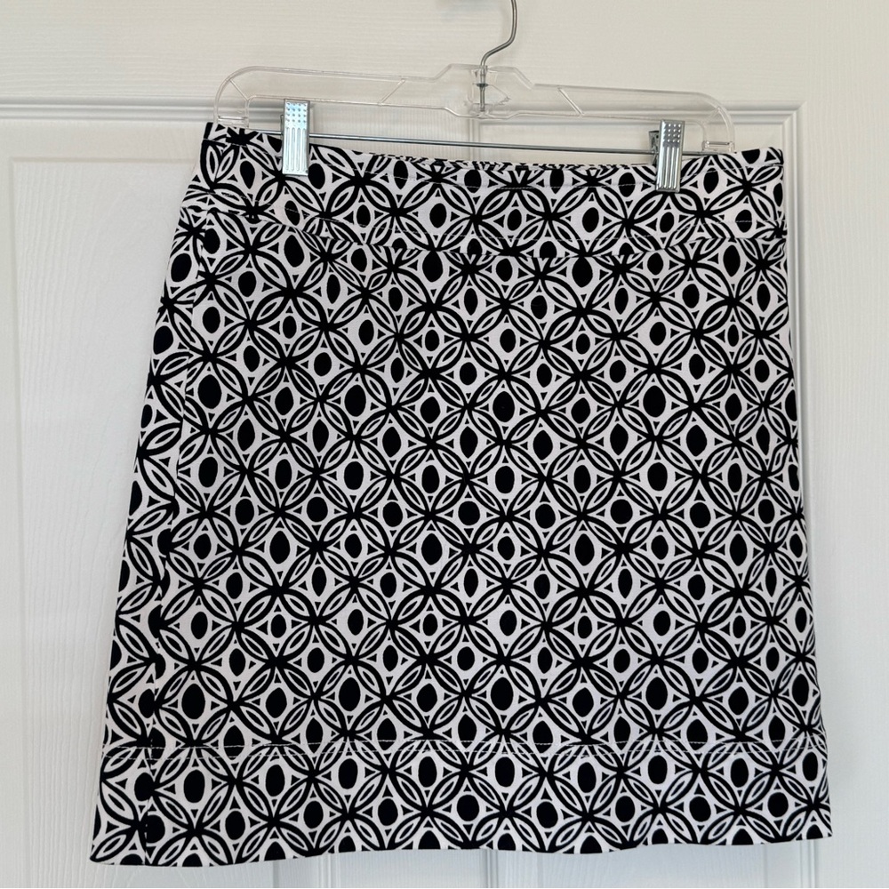 Talbots Navy & White Skirt